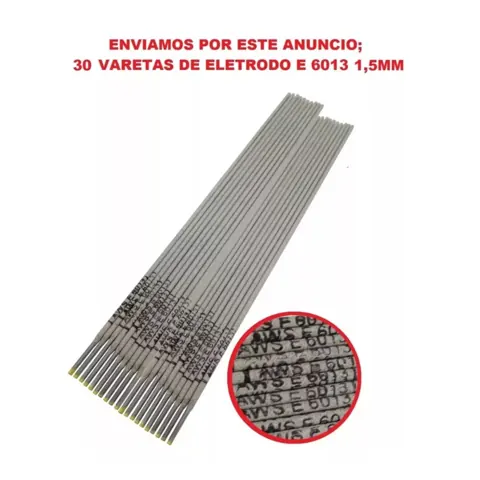 Foto do anúncio: Eletrodos Solda Aço Ferro 6013 1,50mm kit 30 varetas para chaparias funelarias artesanatos