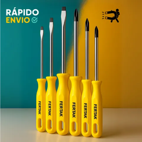 Foto do anúncio: Jogo Com Chave de Fenda e Phillips Kit Profissional Imã Imantada Magnética Envio Rápido