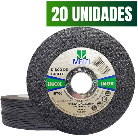 Foto do anúncio: 20un Disco De Corte Esmerilhadeira Inox 4.1/2 Extra Fino 1mm