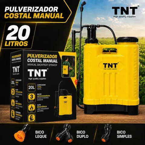 Foto do anúncio: Pulverizador Costal Agrícola 20 Litros TNT com 3 Bicos e Jogo de Reparos