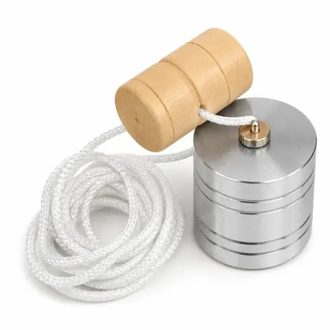 Foto do anúncio: Prumo de Parede Para Pedreiro Profissional Polido 500g Aço Cromado Cordão 2,5m
