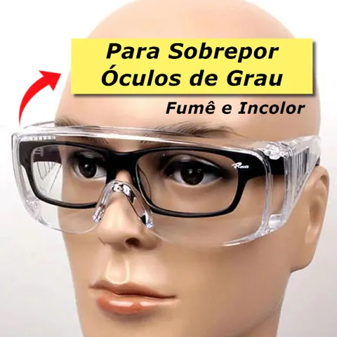Foto do anúncio: Óculos De Proteção SOBREPOR Óculos De Grau Protector Segurança Epi Hospitalar / Valeplast Ca 40186