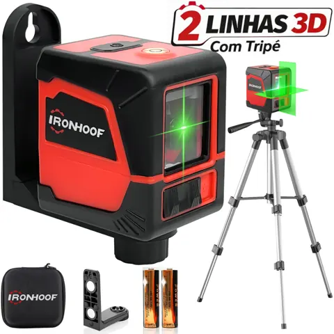 Foto do anúncio: Nível Laser Profissional 2 Linhas Verde Autonivelante Com Tripé