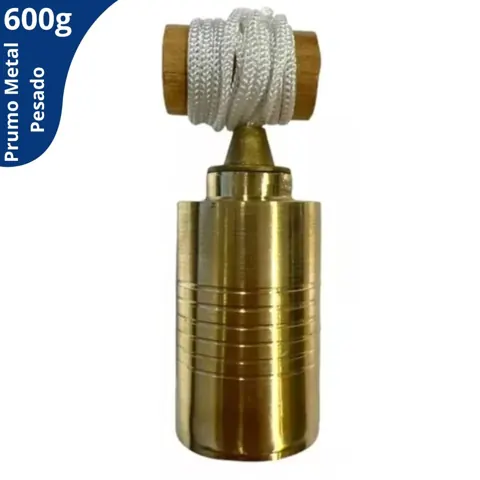 Foto do anúncio: Prumo Metal Amarelo Pesado 600g Emavah