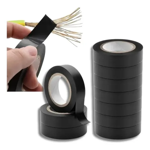 Foto do anúncio: Kit 10 Rolos De Fita Isolante 10 Metros 17mm Antichama Adesiva Fio Elétrico Manutenção Residencial