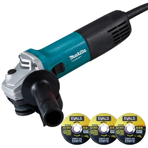 Foto do anúncio: Esmerilhadeira Angular 4.1/2 POL 850W M9510B MAKITA MT + Kit 3 Discos