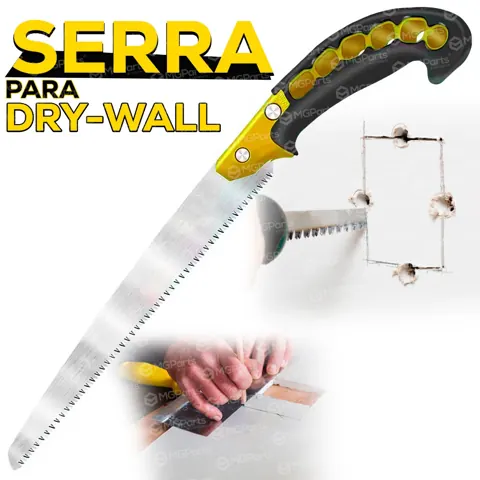 Foto do anúncio: Serrote Profissional para Drywall Gesso Lâmina Em Aço Resistente Cabo Emborrachado 6 Polegadas