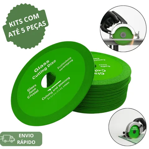 Foto do anúncio: Kit 2/3/4/5 Discos Diamantados 100mm x 20mm p/ Cortar Vidro Espelho Cerâmica Porcelanato