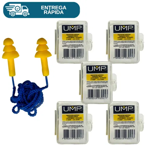 Foto do anúncio: Kit 5 Protetor Auricular Tipo Plug Copolímero Para Ouvido Abafador De Ruidos Protetor Auditivo