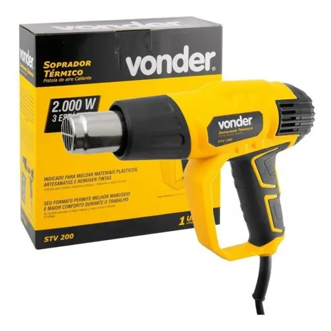 Foto do anúncio: Soprador Térmico Vonder 2000w Profissional 550º C/ 3 Estágios Pistola Alta Temperatura + Acessórios