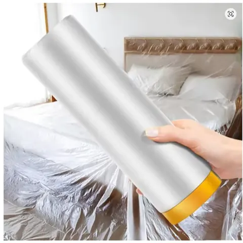 Foto do anúncio: Plástico com Fita Crepe para Pintura e Proteção de Superfícies