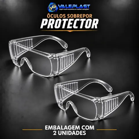 Foto do anúncio: Óculos de Proteção EPI Equipamento Segurança Sobrepor Óculos de Grau CA 40186 II Incolor Antiembaçante UV PROTECTOR