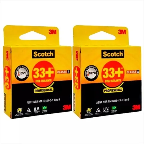 Foto do anúncio: Kit com 2 Fita Isolante 3M SCOTCH 33+ 19MM X 5M