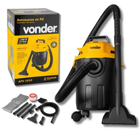 Foto do anúncio: Aspirador de Pó e Água + Líquidos 10 Litros 1.000W Muito Potente 127v Ou 220v - APV 1010 Vonder