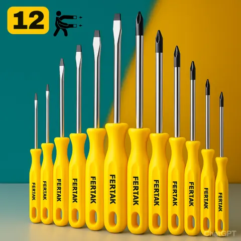 Foto do anúncio: KIT 12 Chaves De Fenda E Philips Conjunto Peças Profissionais Imã Magnética Mais vendido.