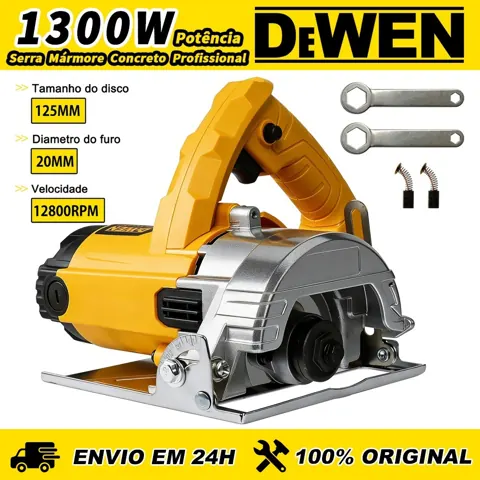 Foto do anúncio: Serra Mármore Concreto Profissional 1300W 12800 RPM 125mm Disco De Corte
