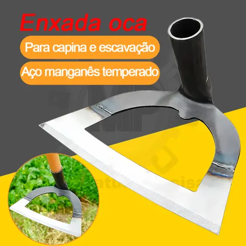 Foto do anúncio: Enxada Oca 26cm Aço Manganês - Capina Fácil, Sem Cabo