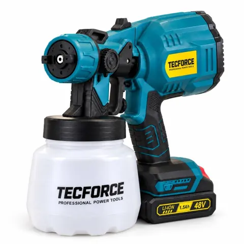 Foto do anúncio: Pistola de Pintura Elétrica Sem Fio TecForce 48V com 1 Bateria