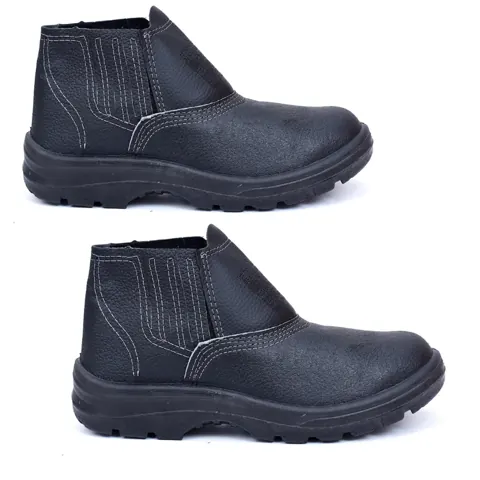 Foto do anúncio: Kit 2 Pares Bota Botina de Segurança em Couro Para Trabalho Bico Pvc