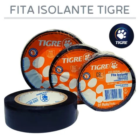 Foto do anúncio: FITA ISOLANTE TIGRE USO GERAL 18MM X 5M, 10M, 20 METROS