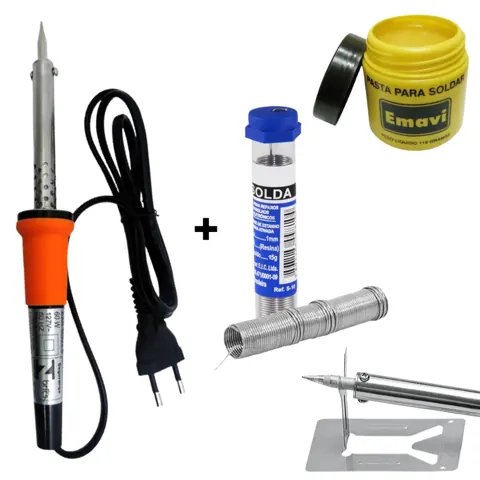 Foto do anúncio: Kit Ferro De Solda Soldador 110v ou 220v Estanho Pasta Solda