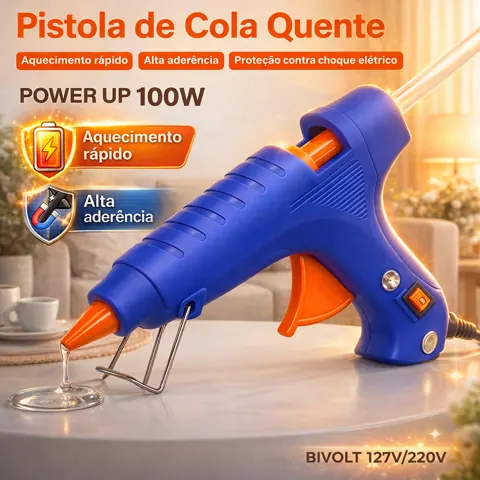 Foto do anúncio: Pistola de Cola Quente Profissional 20W ou 100W Bivolt Artesanato Liga/Desliga