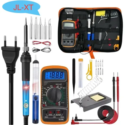 Foto do anúncio: Kit Completo Ferro de Solda 60W 110V ou 220V + Com Multímetro Digital e Acessórios
