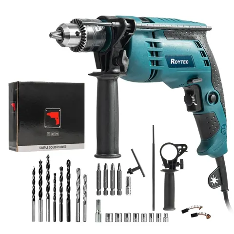 Foto do anúncio: KIT 110v 220v Furadeira Parafusadeira de Impacto Auto Reverso 13mm Profissional 26 Peças