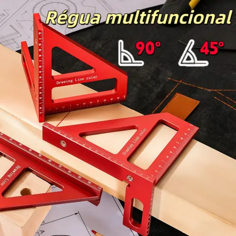 Foto do anúncio: 🔴Esquadro 3D para Marcenaria, Régua de Precisão com Medição e Traçado, Ferramenta de Carpintaria