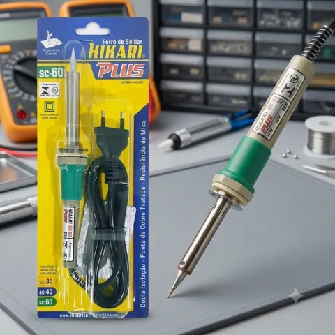 Foto do anúncio: Ferro de Solda 220V Hikari Plus SC-60 50W Profissional para Eletrônica