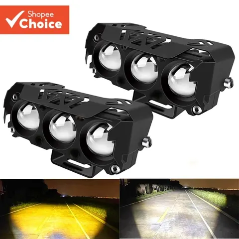 Foto do anúncio: Refletor LED Para Motocicleta , Lâmpadas De Neblina De Feixe Alto/Baixo De Duas Cores Carros , Caminhões , SUVs , UTVs ,