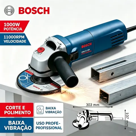Foto do anúncio: Esmerilhadeira Lixadeira Angular 1000W Lixadeira BOSCH 127V Serra Elétrica Ferramentas Elétricas