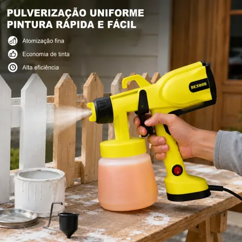 Foto do anúncio: Pistola De Pintura Pulverizadora Elétrica 550W 800W 800ML Viscosidade máxima 80 DIN-Secs 38,000 RPM