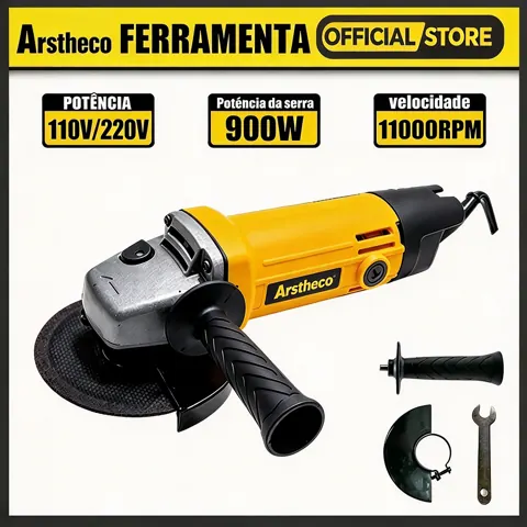 Foto do anúncio: Esmerilhadeira Lixadeira Angular 900w 115mm 50/60HZ 11000rpm Arstheco