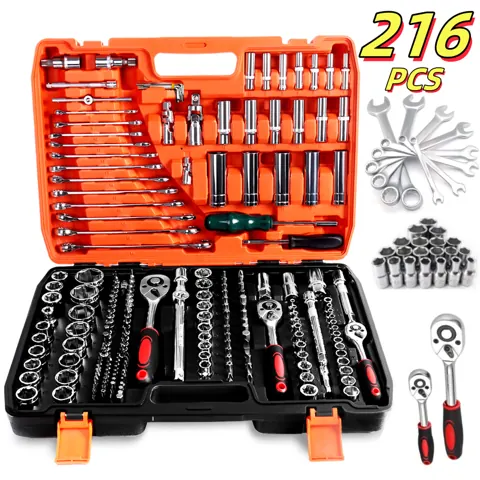 Foto do anúncio: Kit Jogo De Ferramentas 216/108/84 Pçs Profissional Original Mecânico Em Aço Cr-V Cromo Vanádio Resistente