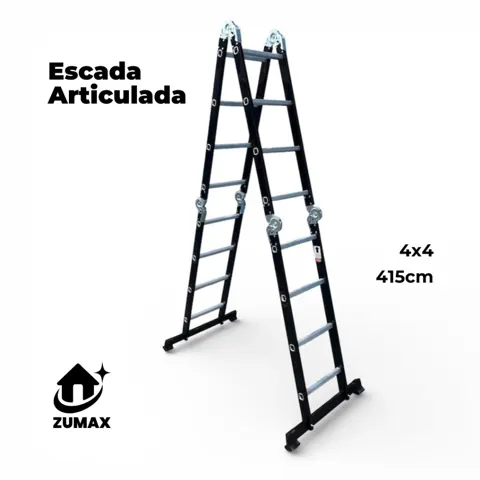 Foto do anúncio: Escada Articulada Zumax 4x4 Black Edition 16 Degraus 4,15m