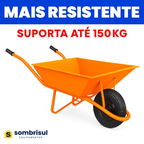 Foto do anúncio: Carrinho De Mão 150Kg Reforçado Pneu Câmara Caçamba Resistente Tipo Tramontin Carriola Construção