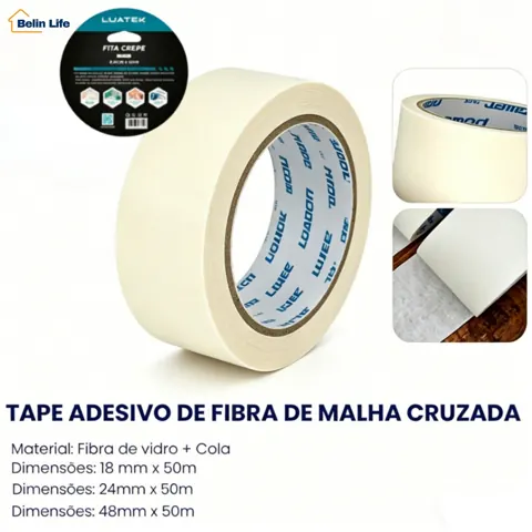 Foto do anúncio: Fita Crepe Profissional 50 Metros Para Pintura Não Deixa Cola Luatek