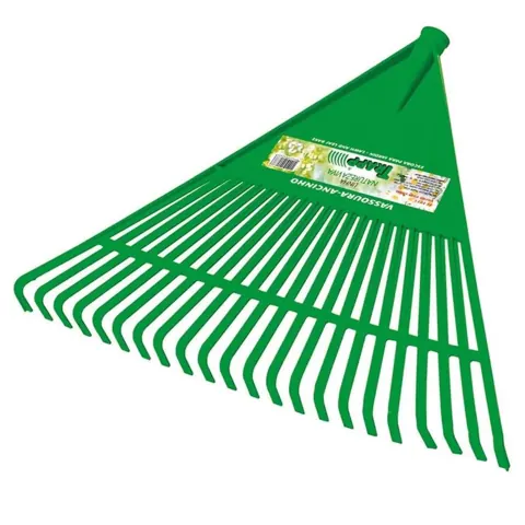 Foto do anúncio: Vassoura Ancinho Rastelo 22 Dentes Verde Sem cabo Para Jardim (FJ-1010) - Trapp