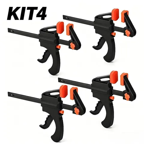 Foto do anúncio: Kit 4 Grampo Sargento Aperto Rapido Universal 4 pol Tipo F Marceneiro