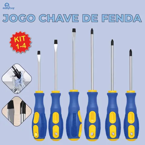 Foto do anúncio: Kit Jogo de Chave de Fenda Diversos formatos Alta Durabilidade de Aço com Cabo Resistente