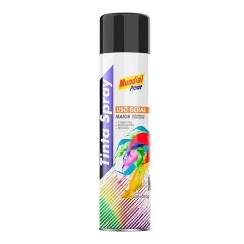 Foto do anúncio: Tinta Spray Preto Semi Brilhante 400ml – Mundial Prime