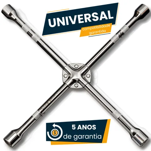 Foto do anúncio: Chave De Roda Cruz Aço Profissional 50cm Reforçada 17x19x21x23 Universal Compatível Todos Veículos