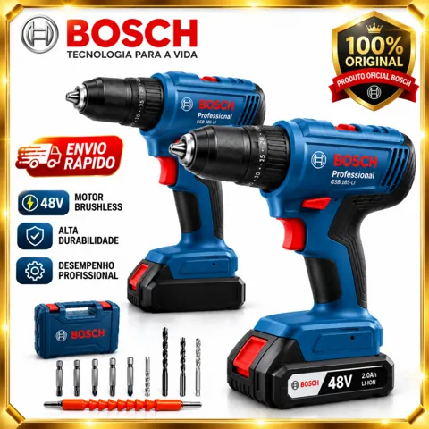 Foto do anúncio: Furadeira Parafusadeira bosch 48V Parafusadeira 2 baterias Furadeira de Impacto bosch Original 100%
