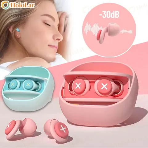 Foto do anúncio: Tampões Auriculares De Silicone Isolamento Acústico Redução De Ruído Com Esponja Macia Protetor Auricular-HL