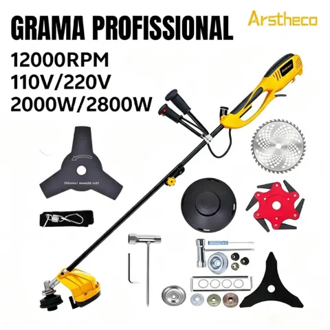 Foto do anúncio: Aparador De Gramas Elétrica 2000W/2800W 12000RPM Cortador Grama Profissional Com Acessórios Arstheco