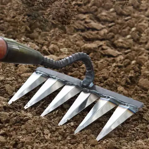 Foto do anúncio: Ancinho De Aço Com Seis Dentes Para Uso Agrícola