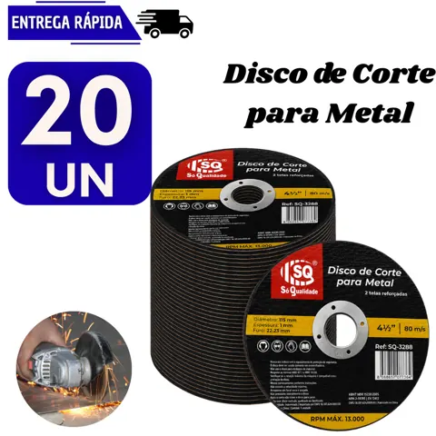 Foto do anúncio: 20 Disco De Corte Metal E Ferro Para Esmerilhadeira 115x1x22,23mm Fino Corte Rápido Resistente Discos