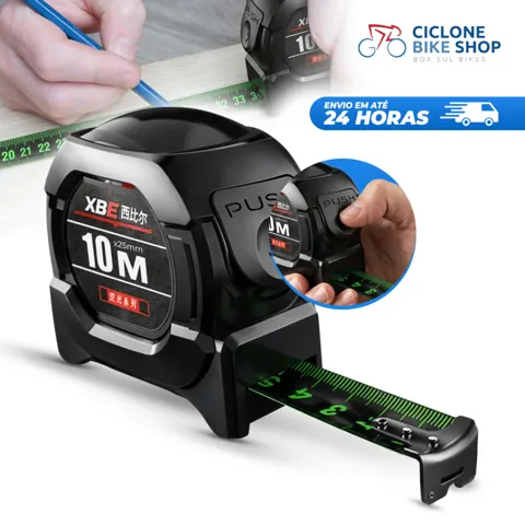 Foto do anúncio: Fita Métrica Aço Inoxidável Carbono De Alta Precisão 10M Trena Profissional Fluorescente Trava
