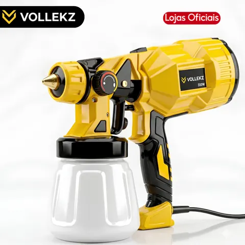 Foto do anúncio: Pistola de Pintura Elétrica HVLP Vollekz 550W Portátil + 3 Bicos Force 550